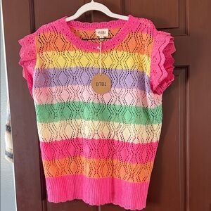 BiBi Colorful Lace Sweater